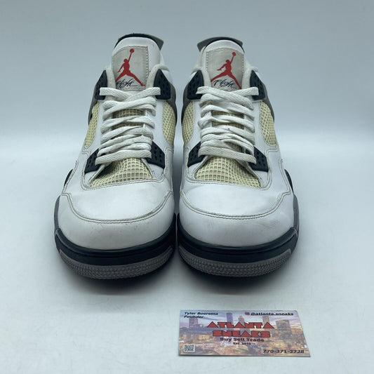 Size 14 - Jordan 4 Retro Cement 2012 Red White Gray Black (308497-103)