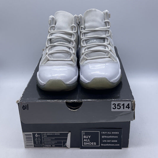 Size 6 - Air Jordan 11 Retro Silver Anniversary White Suede Leather (378038-101)