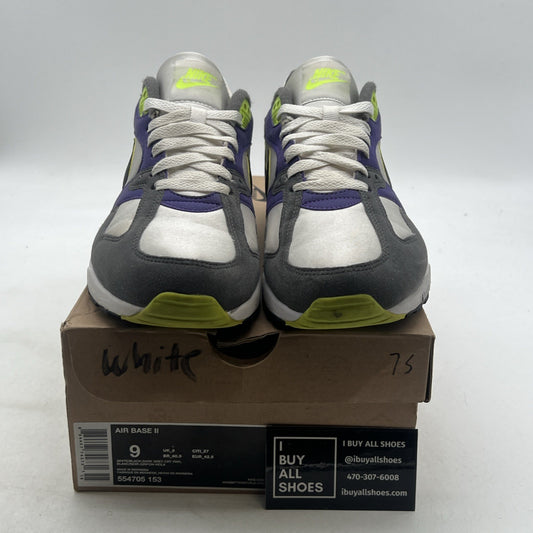 Size 9 - Nike Air Base 2 White Grey Court Purple (554705-153)