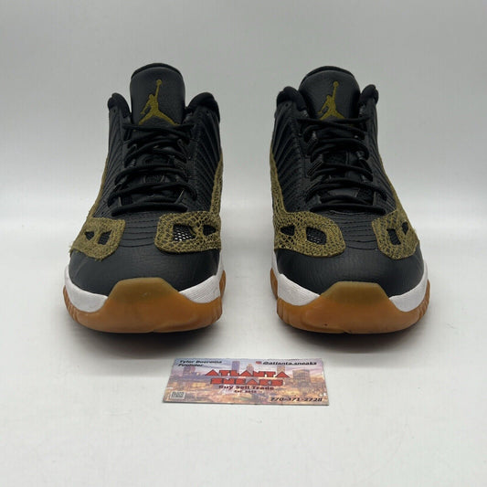Size 12 - Air Jordan 11 IE Croc Black White Green Gum Leather Used (306008-013)