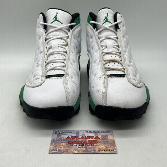 Size 8.5 - Jordan 13 Retro Lucky Green 2020 - White Green Leather (DB6537-113)