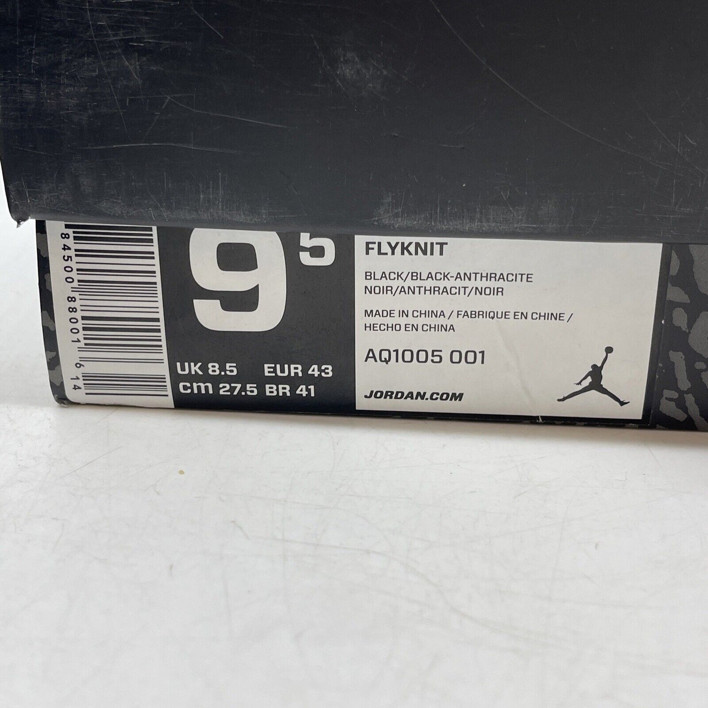 Size 9.5 - Air Jordan 3 Retro Flyknit Black (AQ1005-001)
