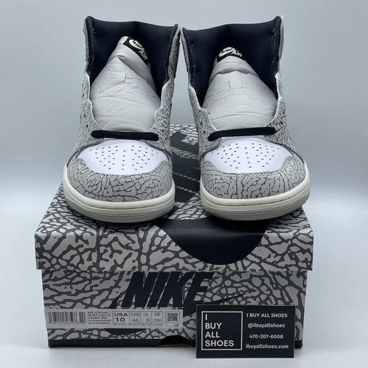 Size 10 - Air Jordan 1 Retro OG High White Cement Grey White (DZ5485-052)