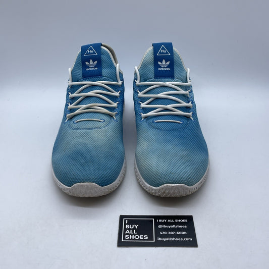 Size 11.5 - adidas Pharrell x Tennis Hu Holi Bright Blue Suede (DA9618)