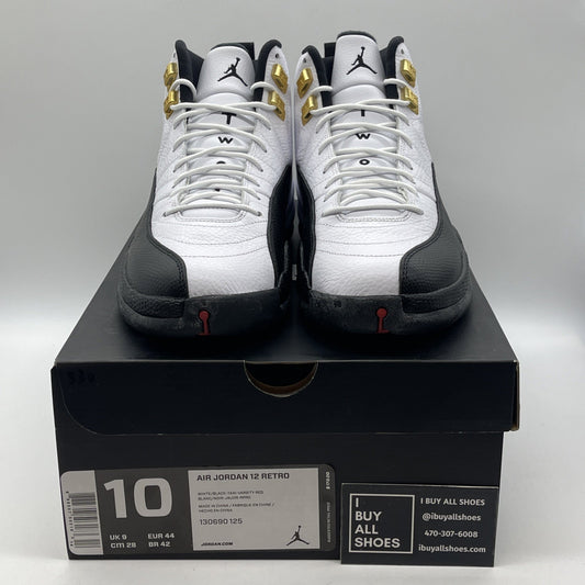 Size 10 - Jordan 12 Retro taxi release 2013 Black White (130690-125)