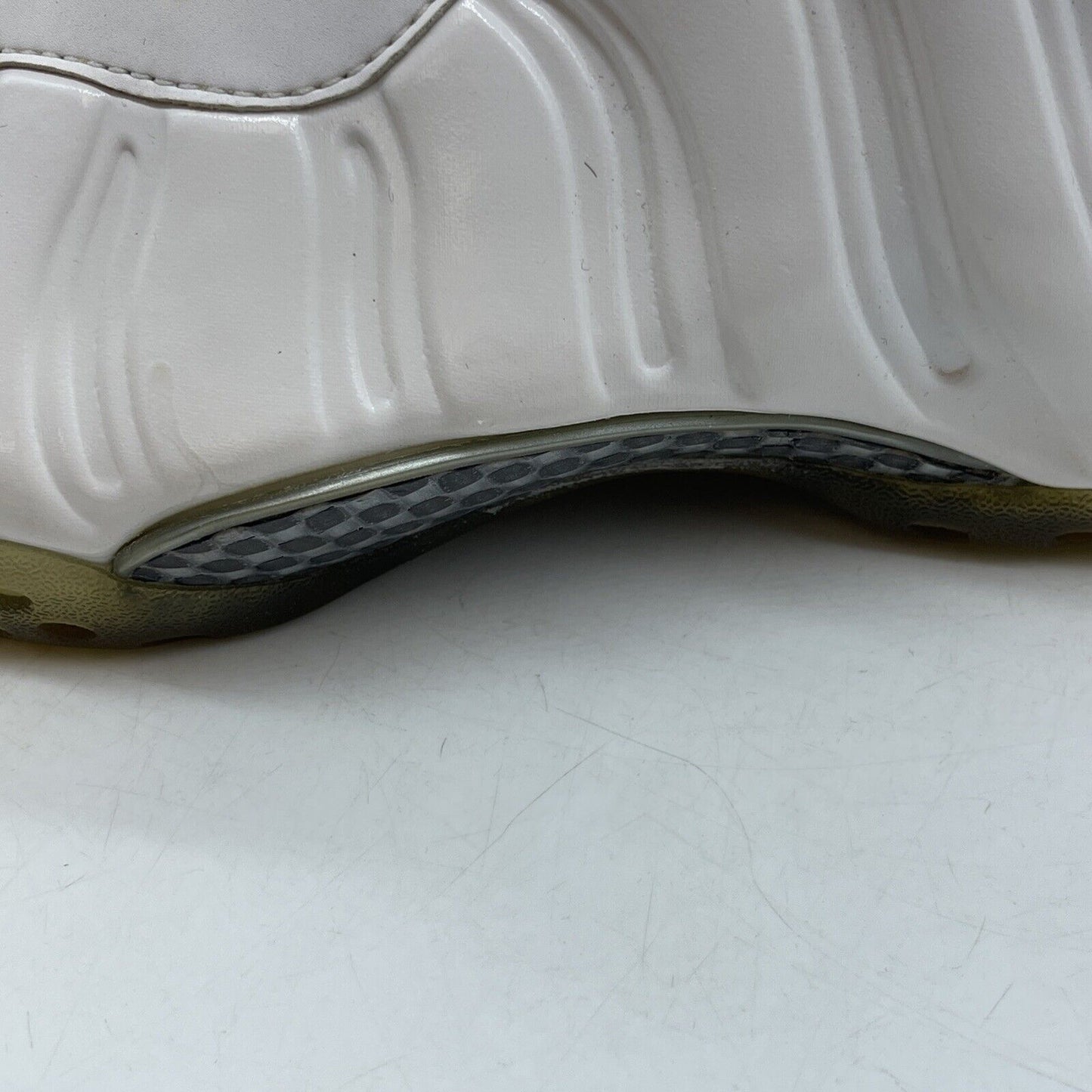 Size 10.5 - Nike Air Foamposite One White-Out Grey Black Leather (314996-100)