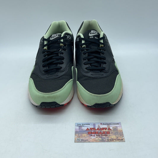 Size 11 - Nike Air Max 1 FB Yeezy Black Leather Green Suede White (579920-066)