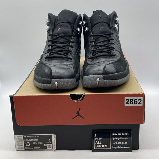 Size 13 - Air Jordan 12 Utility Grind Black Pink Red Suede Leather (DC1062-006)