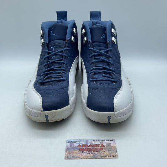 Size 13 - Jordan 12 Retro Indigo 2020 Blue White Suede Leather (130690-404)