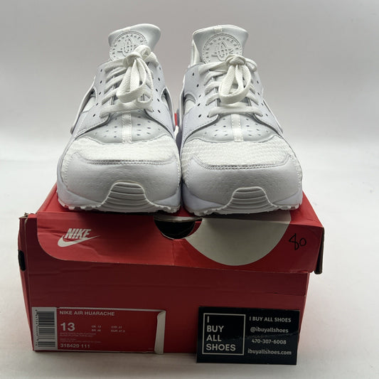 Size 13 - Nike Air Huarache All White (318429-111)