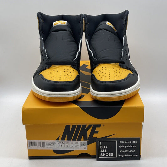 Size 11 - Jordan 1 Retro OG High Yellow Toe White Black Leather (555088-711)