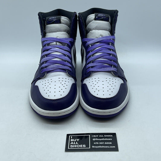 Size 10.5 - Jordan 1 Retro OG High Court Purple 2.0 Black Leather (555088-500)