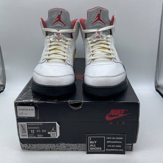 Size 11 - Jordan 5 Retro Mid Fire Red White Black Leather (DA1911-102)