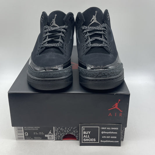 Size 9 - Air Jordan 3 Retro 2025 Black Cat (CT8532-001)