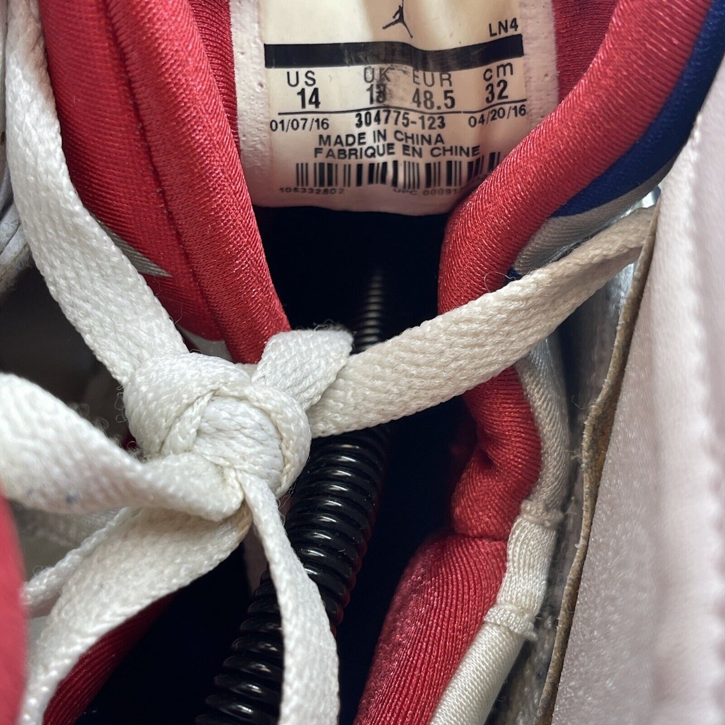 Size 14 - Air Jordan 7 Retro Tinker Alternate Blue Red White (304775-123)