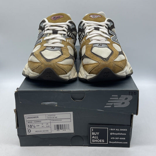 Size 10.5 - New Balance 9060 Workwear Brown Silver Suede Leather (U9060WOR)