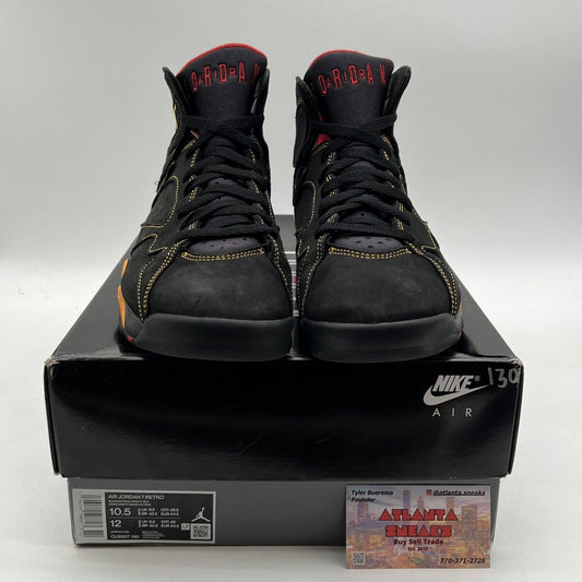 Size 10.5 - Jordan 7 Retro Citrus Black Yellow Red Suede (CU9307-081)