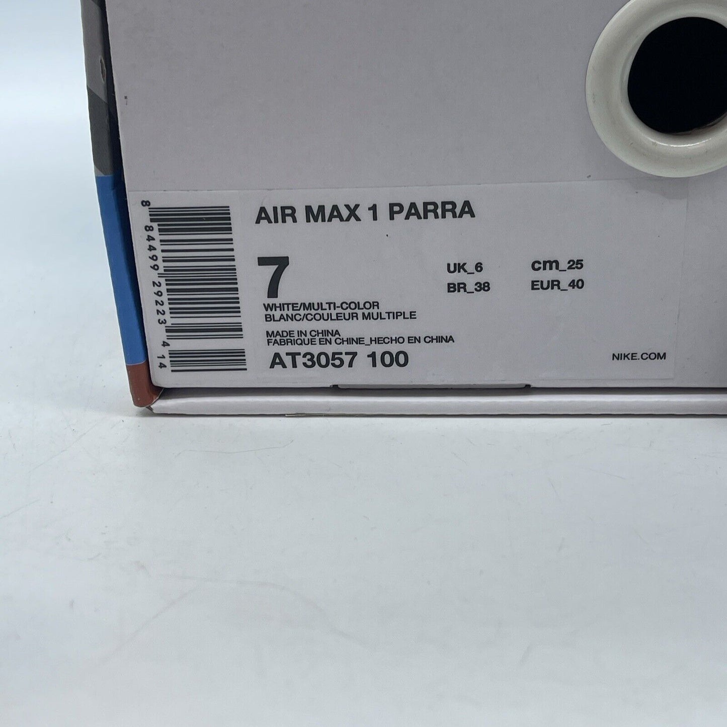 Size 7 - Nike Parra x Air Max 1 White Grey Pink Blue Suede (AT3057-100)