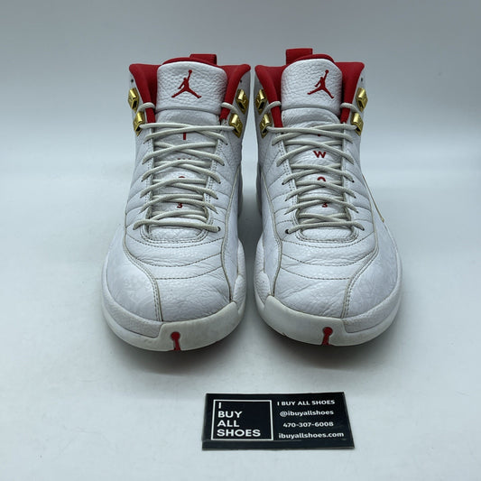 Size 11.5 - Air Jordan 12 Retro FIBA White Red Gold Leather (130690-107)