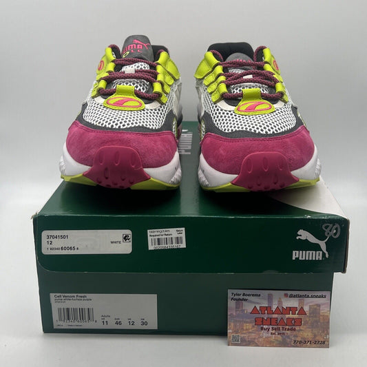 Size 11 - PUMA Cell Venom Fresh Pink White Black Suede (370415-01)