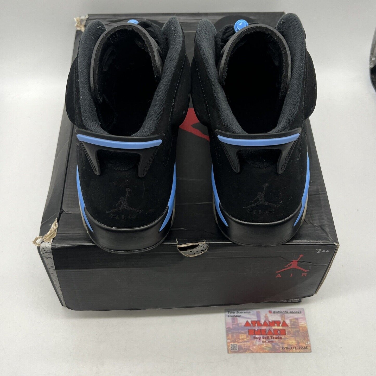 Size 12 - Air Jordan 6 Retro UNC Black (384664-006)