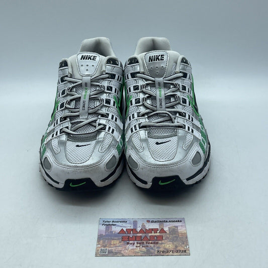 Size 8 - Nike P-6000 White Spring Green Silver White Suede Leather (CD6404-104)