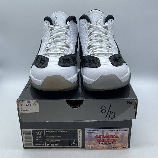 Size 10.5 - Air Jordan 11 Retro IE Low White Black Suede Leather (306008-100)