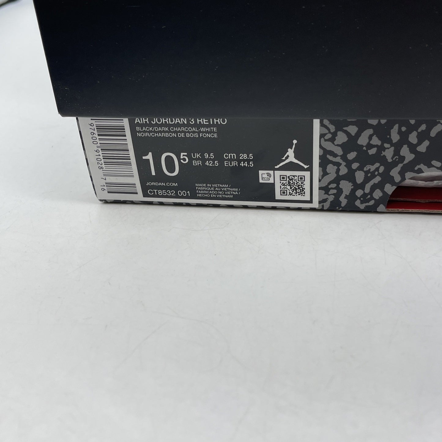 Size 10.5 - Air Jordan 3 Retro 2025 Black Cat (CT8532-001)