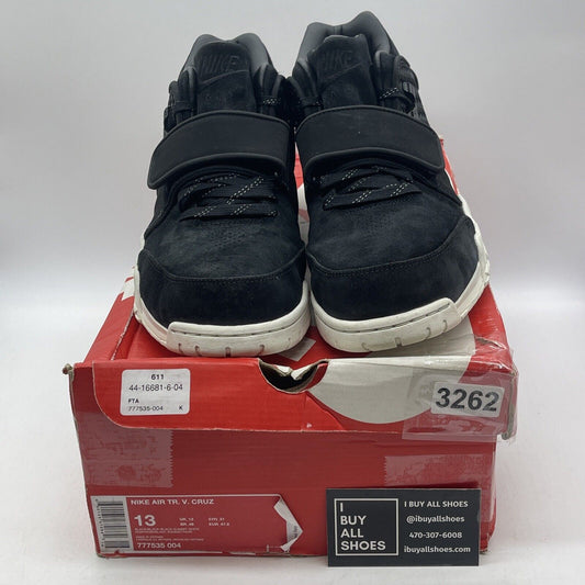 Size 13 - Nike Air Trainer Cruz Black Suede Leather White (777535-004)