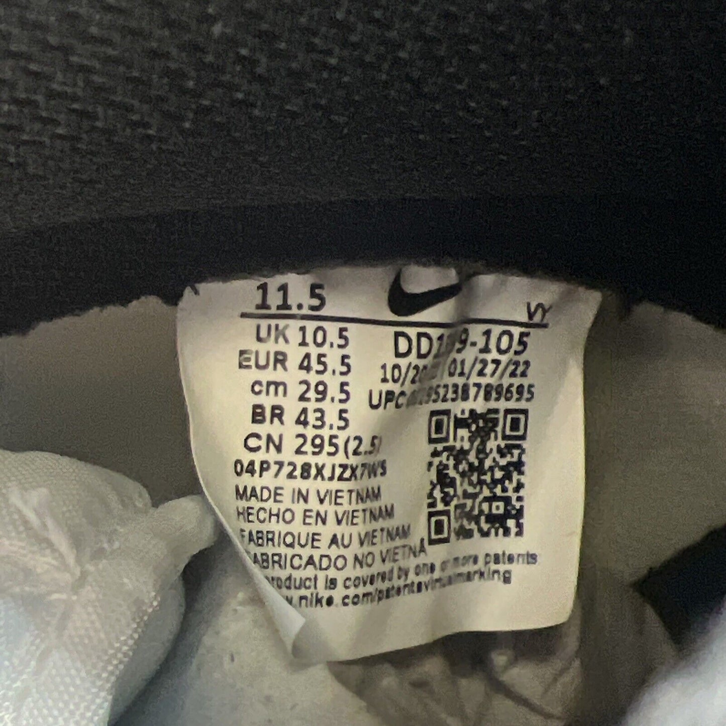 Size 11.5 - Nike Dunk High Black White Leather (DD1399-105)