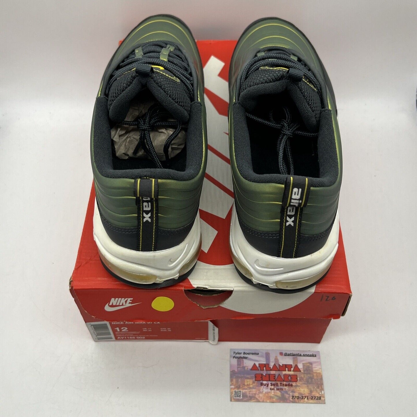 Size 12 - Nike Air Max 97 LX Anthracite Amarillo Blue Green White (AV1165-002)
