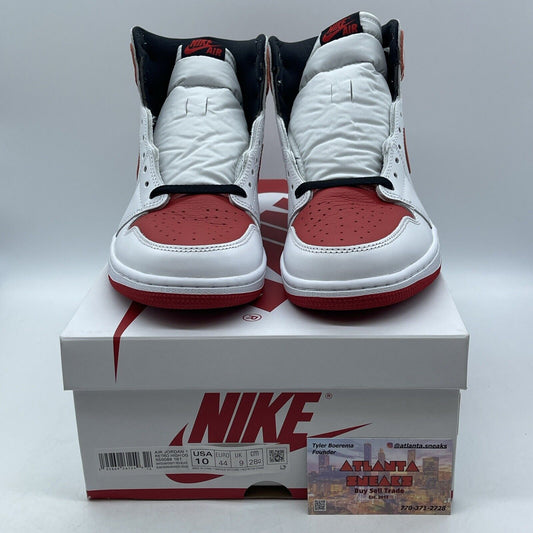 Size 10 - Jordan 1 Retro OG High Heritage Red White Black Leather (555088-161)