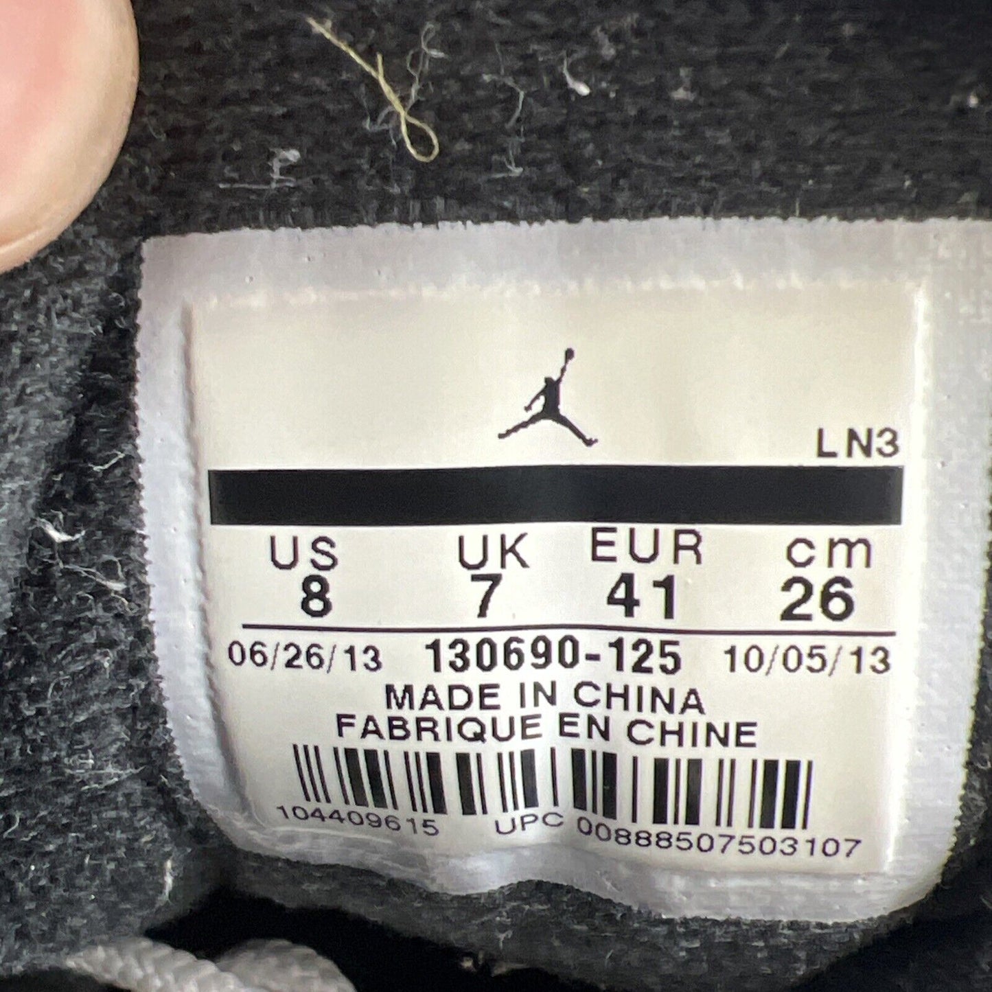 Size 8 - Air Jordan 12 Retro taxi release 2013 (130690-125)