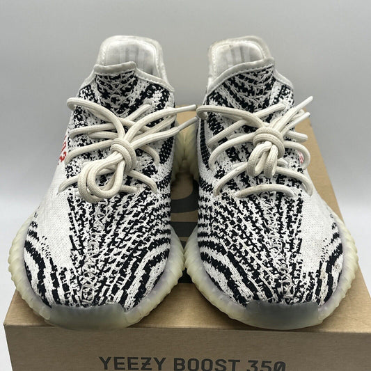 Size 6.5 - adidas Yeezy Boost 350 V2 Low Zebra White Red Black Comfy Kanye West