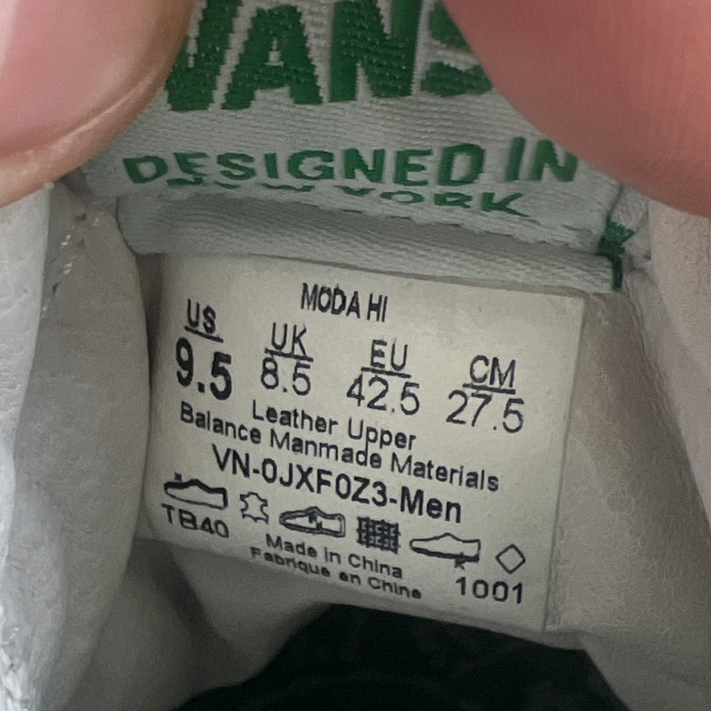 Size 9.5 - Vans Moda Hi Acapulco Gold (VN-OJXFOZ3)