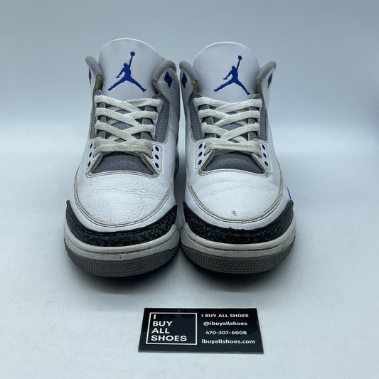 Size 11 - Jordan 3 Retro Mid Racer Blue White Grey Suede Leather (CT8532-145)