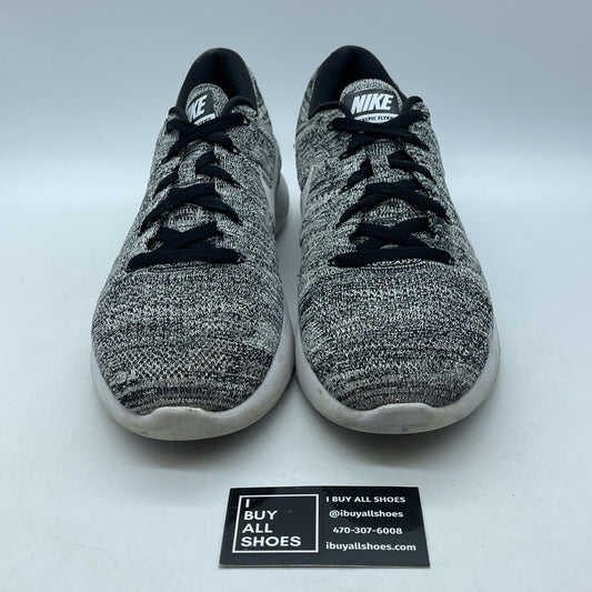 Size 13 - Nike LunarEpic Flyknit Low Oreo White Black Suede Leather (843764-001)