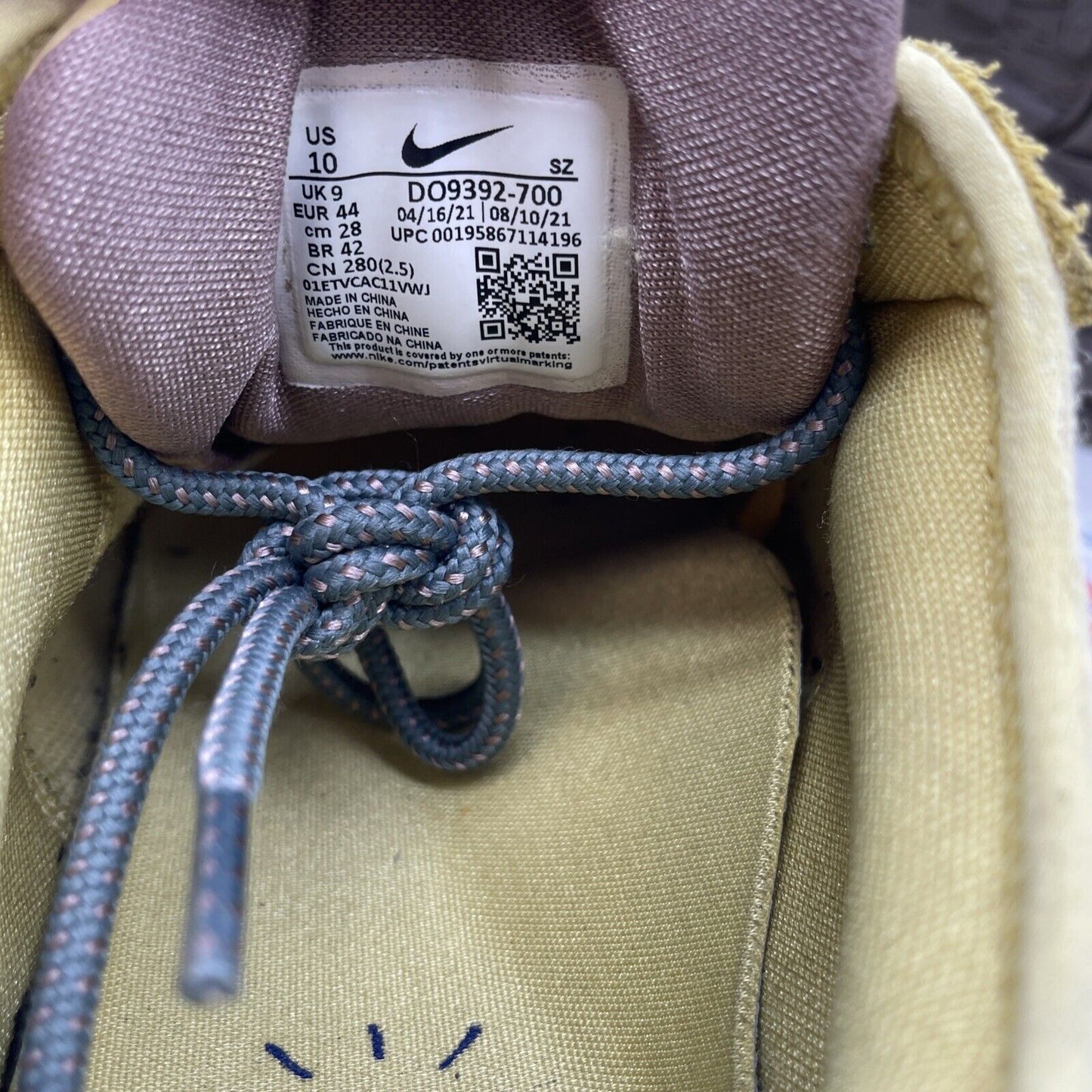 Size 10 - Nike Air Max 1 x Travis Scott Saturn Gold Yellow Suede (DO9392-700)