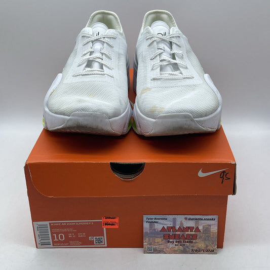 Size 10 - Air Zoom Superrep 3 White Volt White Neon Yellow Suede (DC9115-107)