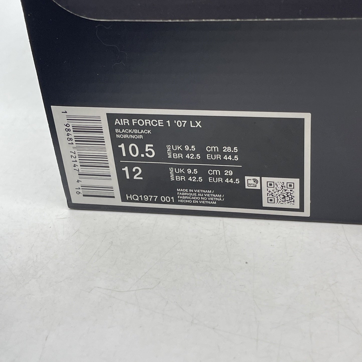 Size 10.5 - Nike Air Force 1 07 LX Low Black Pony Hair Snakeskin (HQ1977-001)