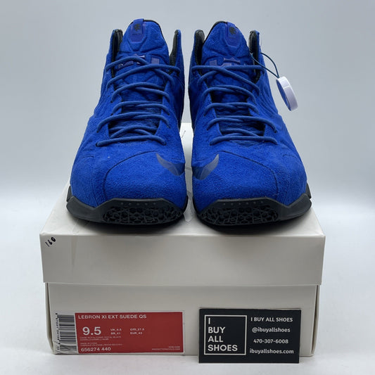 Size 9.5 - Nike LeBron 11 EXT Suede QS Game Royal Blue (656274-440)
