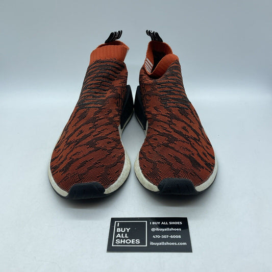 Size 13 - adidas NMD_CS2 Primeknit Red Glitch Orange Black Suede (BY9406)