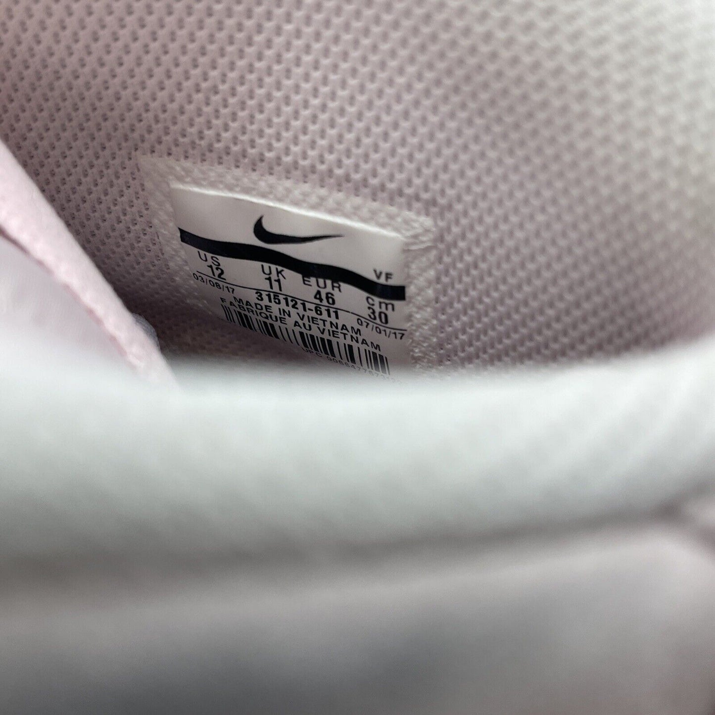 Size 12 - Nike Air Force 1 '07 High Arctic Pink Grey Suede White (315121-611)