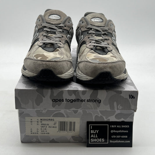 Size 7.5 - New Balance BAPE x 2002R Apes Together Strong - Grey Camo (M2002RGB)