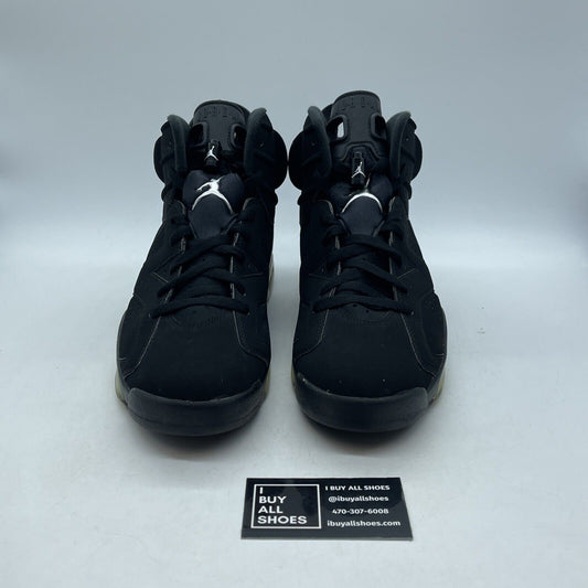 Size 10.5 - Jordan 6 Retro Mid Chrome Black Silver Suede (DX2836-001)