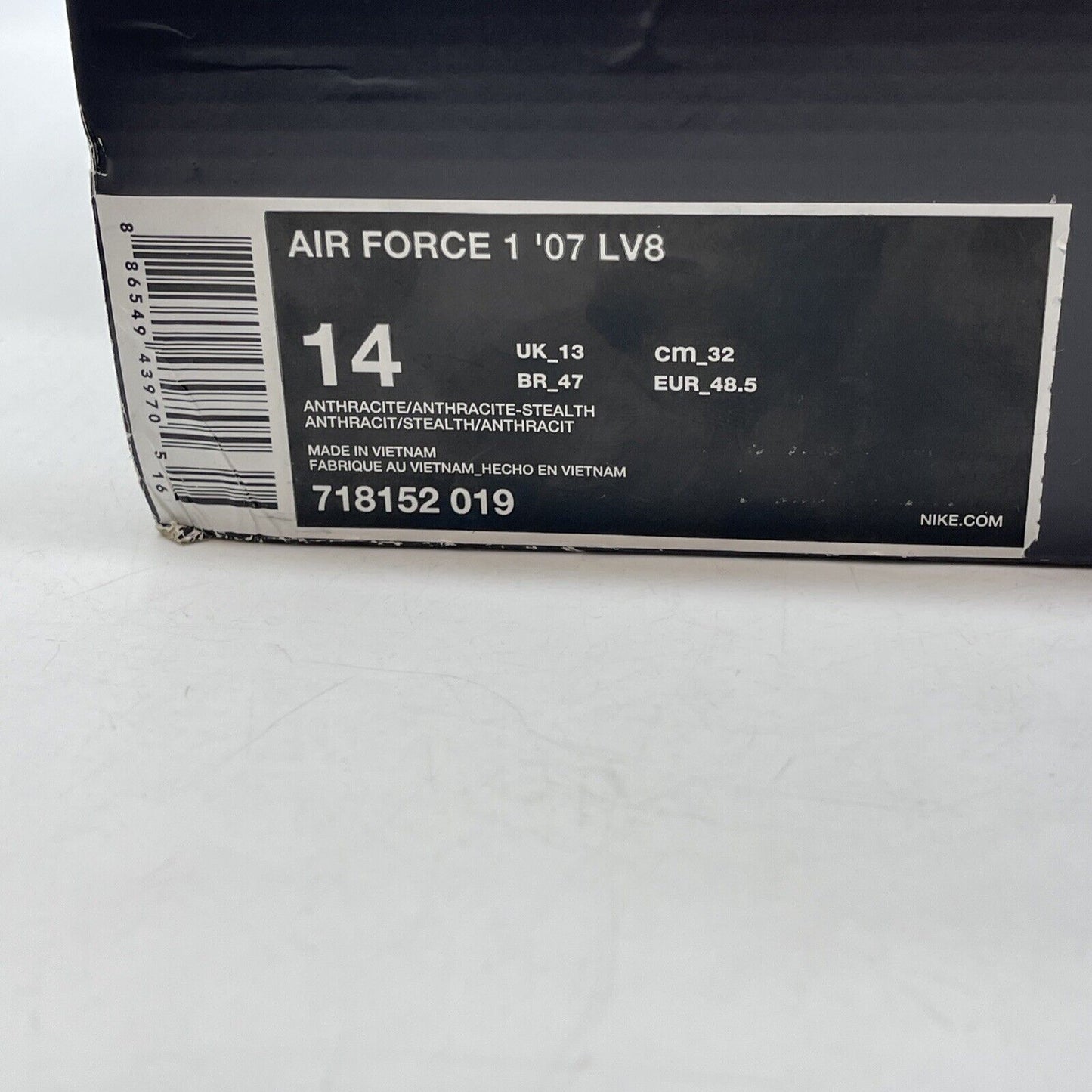 Size 14 - Nike Air Force 1 '07 LV8 Low Iridescent Blue Purple (718152-019)
