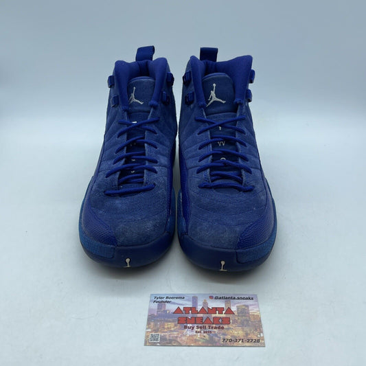 Size 5.5Y - Air Jordan 12 Retro Deep Royal Blue Suede Leather (153265-400)