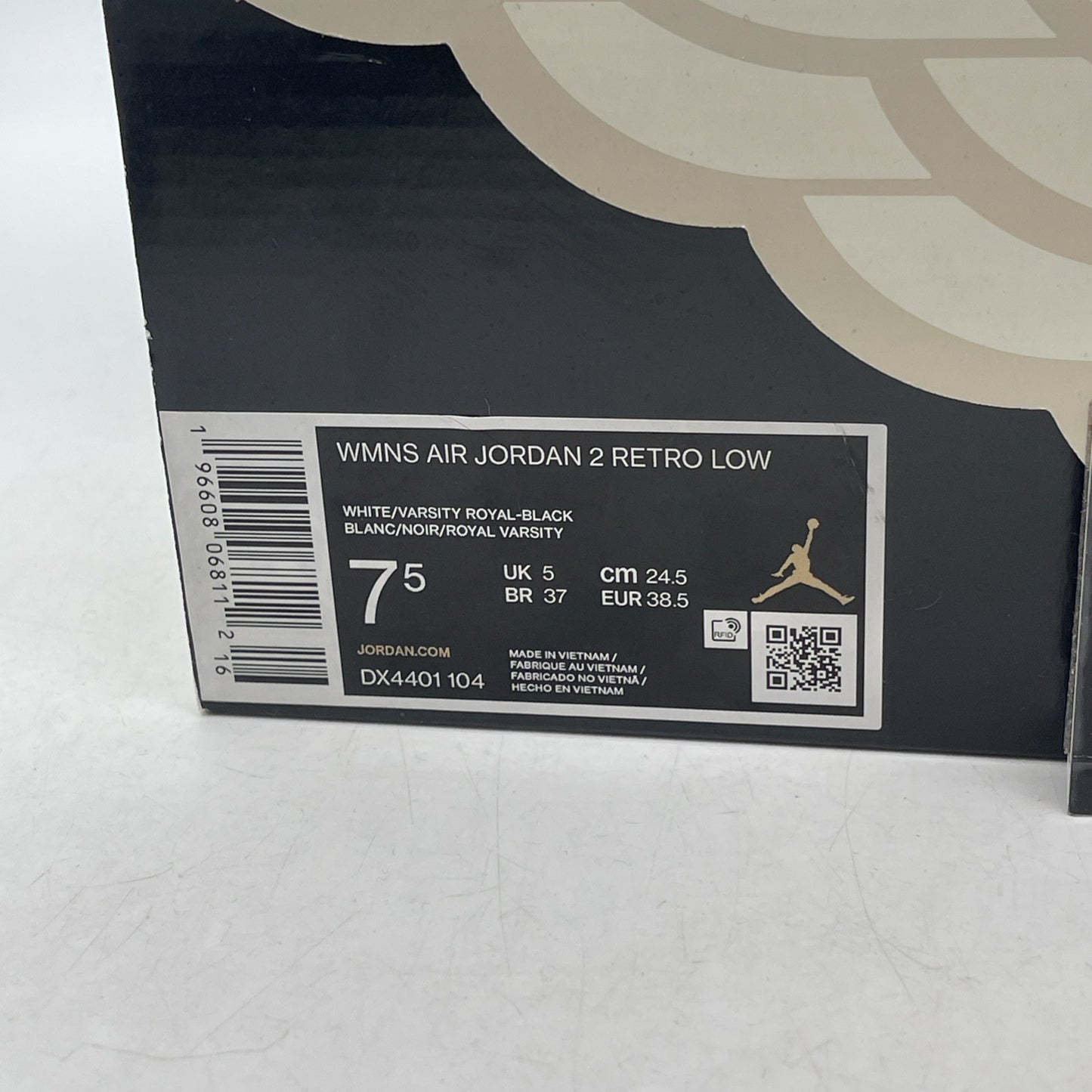 Size 7.5W - Air Jordan 2 Retro Low Varsity Royal (DX4401-104)