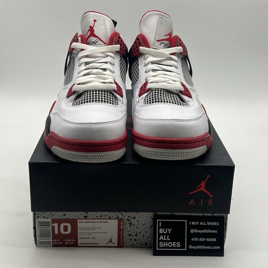 Size 10 - Air Jordan 4 Retro Fire Red 2012 (308497-110).