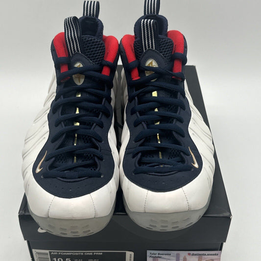 Size 10.5 - Nike Air Foamposite One Premium Olympic 2016 Icy Pearly Blue Navy
